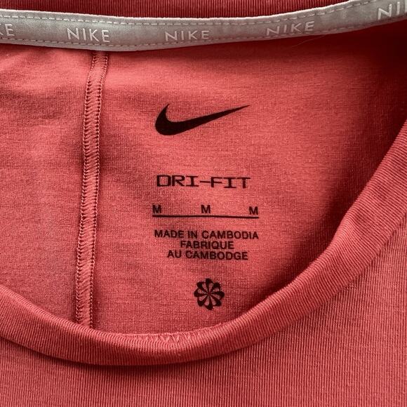 Nike Women Dri-FIT Salmon One Luxe Standard Fit Tank Racerback Top DD0615-655 M - Picture 4 of 8